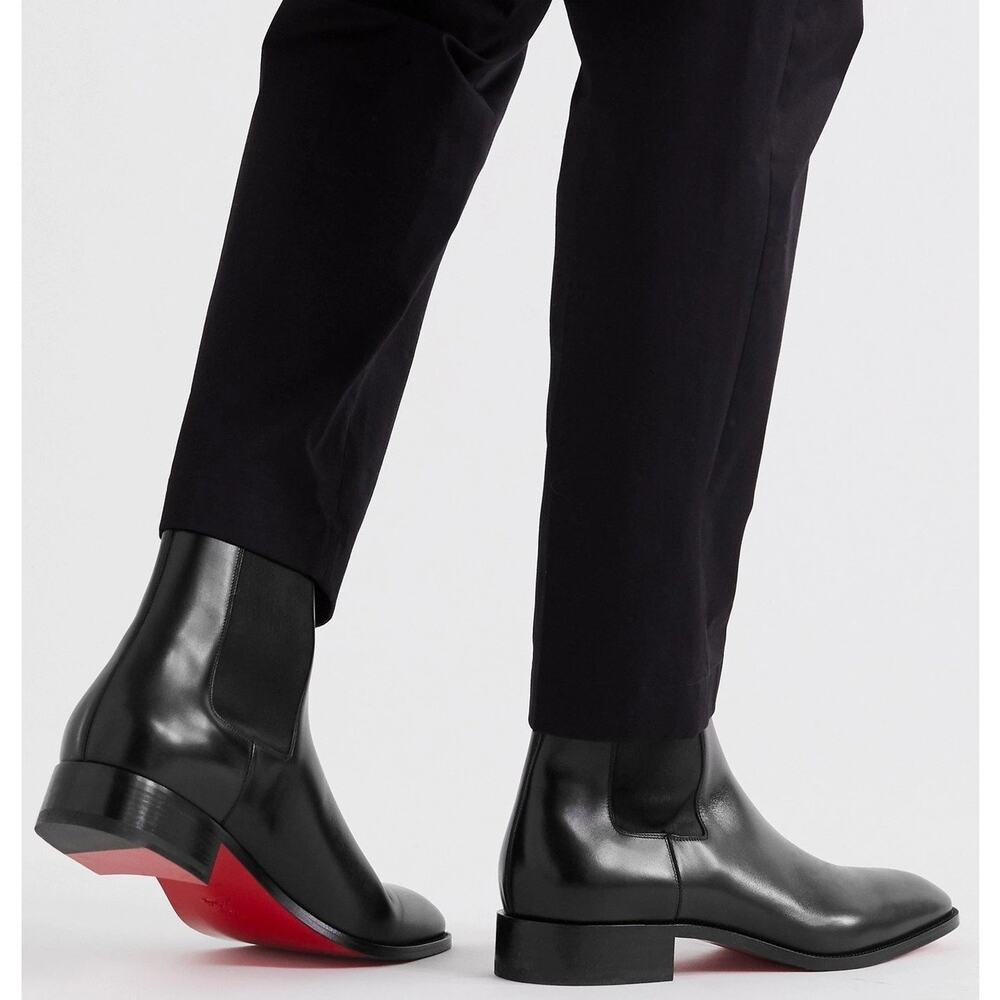 Christian Louboutin Samson Calf Leather Boots - Black EU 41 / US 8 $1395 - Picture 9 of 9